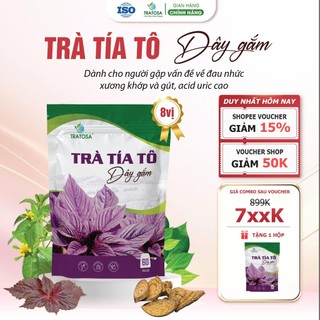  Trà tía tô dây gắm TRATOSA  8 vị thảo dược tốt cho gout và khớp hòan toàn từ thiên nhiên 