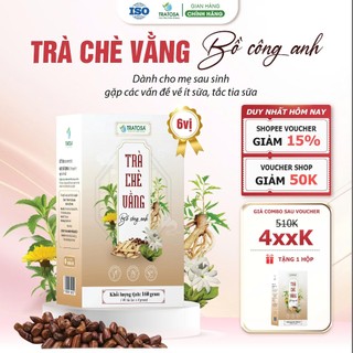  Trà lợi sữa chè vằng bồ công anh TRATOSA 6 vị thảo dược hoàn toàn từ thiên nhiên 