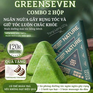  Combo 2 Hộp Xà Phòng Gội Đầu Chính Hãng Green Seven Thảo Mộc Cỏ Usma Tân Cương Xà Bông Giảm Gàu Mọc Tóc Ngăn Rụng Tóc 