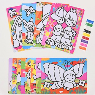 Combo 10 Tranh cát màu xinh nhiều màu sắc nhiều mẫu mã cho bé sáng tạo_ Quà noel cho bé sáng tạo