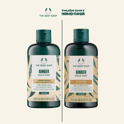 Dầu Gội/Dầu Xả Gừng Cho Tóc Khô Gàu Ginger Scalp Care 250ml The Body Shop