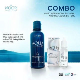   Chính Hãng  COMBO Nước Ngâm Lens & Nhỏ Mắt Lens Aqua B5 Dream Eye Cấp Ẩm Chuyên Dụng Cho Kính Áp Tròng - DeNOOR 