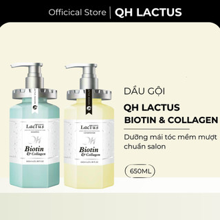  Dầu gội biotin collagen QH Lactus season ngăn rụng tóc giảm gàu da đầu dầu 650ML 
