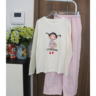  Set Đồ Dài Nữ Thu Đông ANHSTORE  bộ mặc nhà thu đông áo dài tay thun xước  quần Sọc LINEN  Kẻ Ô phom thụng thời trang 