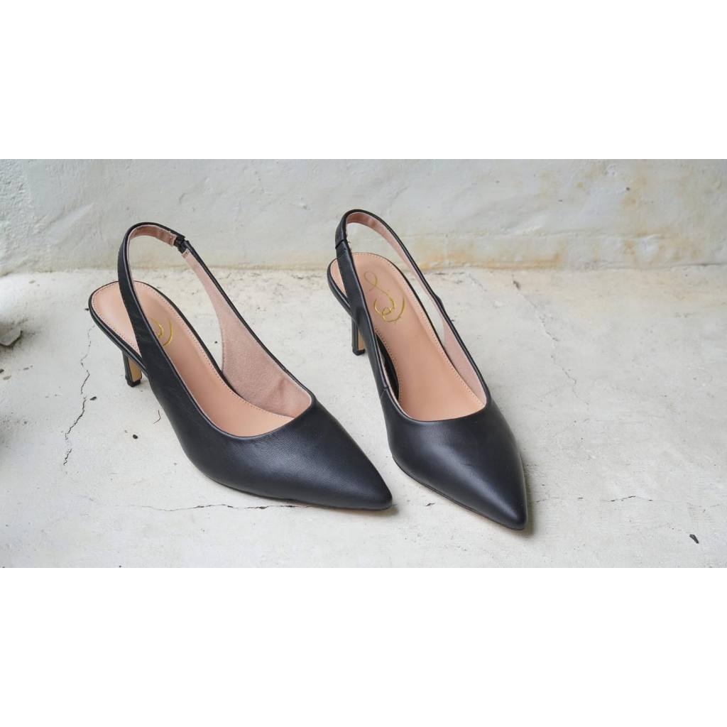 Giày nữ công sở sam slingback 7p da thật