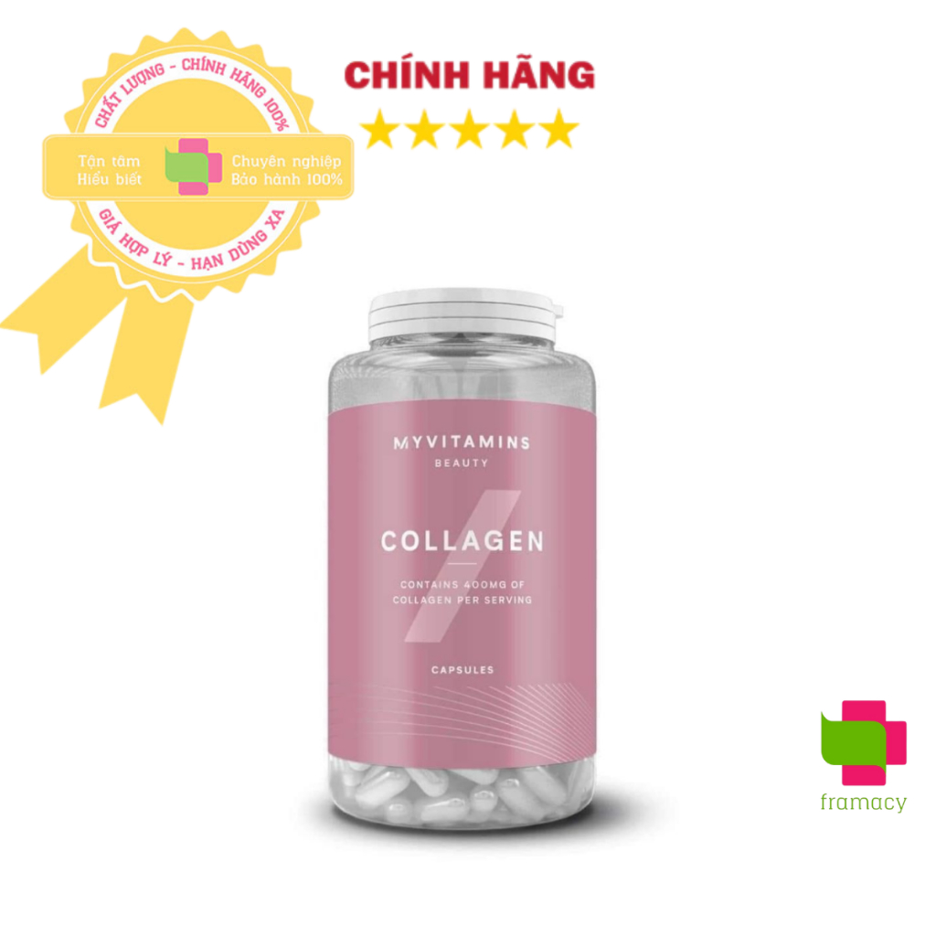 Viên uống collagen thuỷ phân Myvitamins Collagen, UK (90v) giúp da căng bóng khỏe mạnh