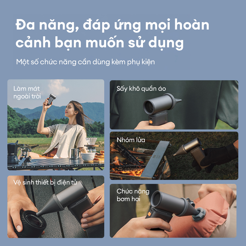 Quạt Cầm Tay JISULIFE FA55 Ultra1 - Sử Dụng 1-6 Giờ, 100 Cấp Gió, Sạc Nhanh 18W, Bảo Hành 12 Tháng | BigBuy360 - bigbuy360.vn