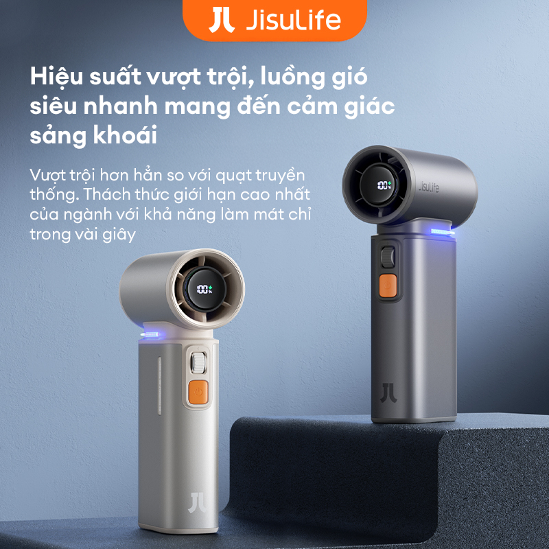 Quạt Cầm Tay JISULIFE FA55 Ultra1 - Sử Dụng 1-6 Giờ, 100 Cấp Gió, Sạc Nhanh 18W, Bảo Hành 12 Tháng | BigBuy360 - bigbuy360.vn