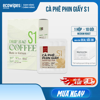Hộp 10 gói cà phê phin giấy Vietnamese Traditional Coffee Drip Bag Medium Roast 12g/gói