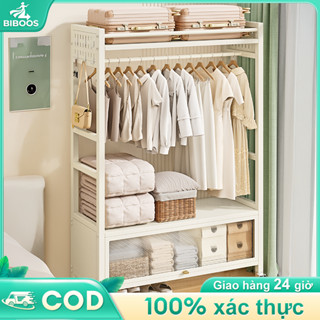  BIBOOS Giá Treo Quần Áo Chống Bụi Tủ Vải Đựng Quần Áo Thép Cacbon Sào Phơi Quần Áo Đa Dạng 
