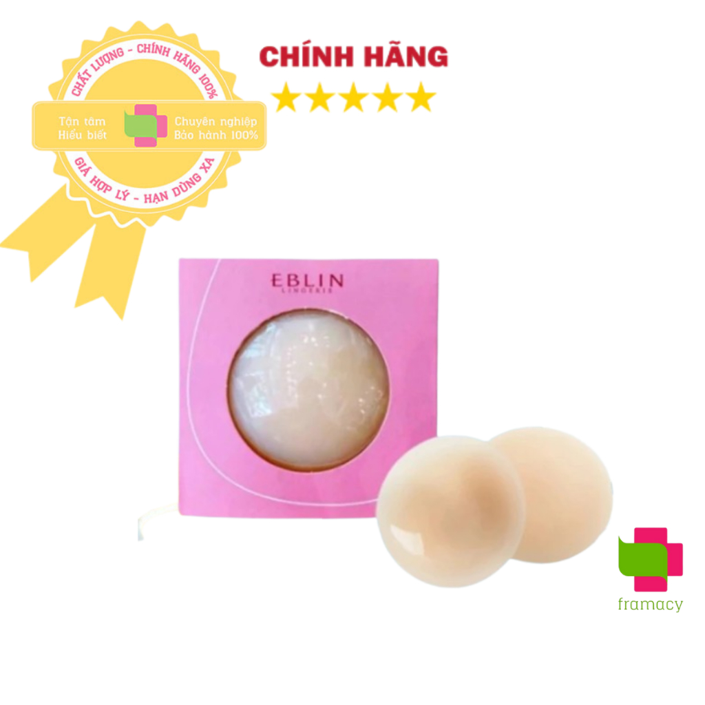 Eblin Lingerie Miếng dán ngực Silicon nhiệt tự thân dán ti siêu mỏng, Hàn Quốc