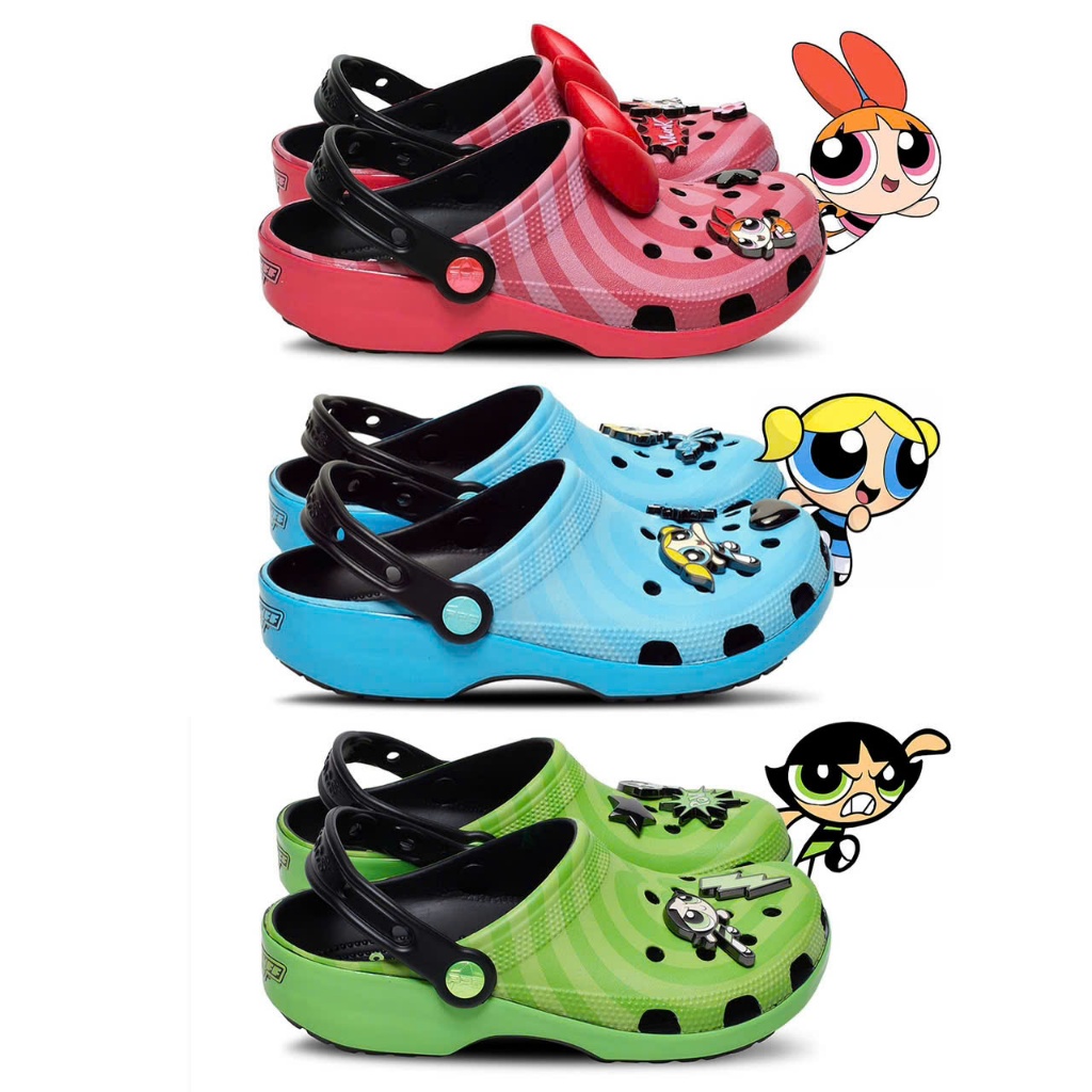 Dép nam nữ Crocs x the powerpuff girls cực chất mang tiện lợi dễ thương