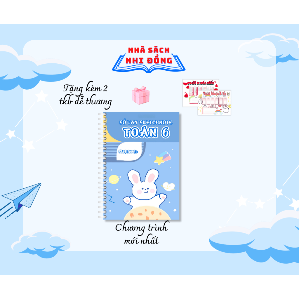 Sketchnote Sổ tay học giỏi Toán 6, sổ tay tổng hợp đầy đủ kiến thức môn Toán lớp 6