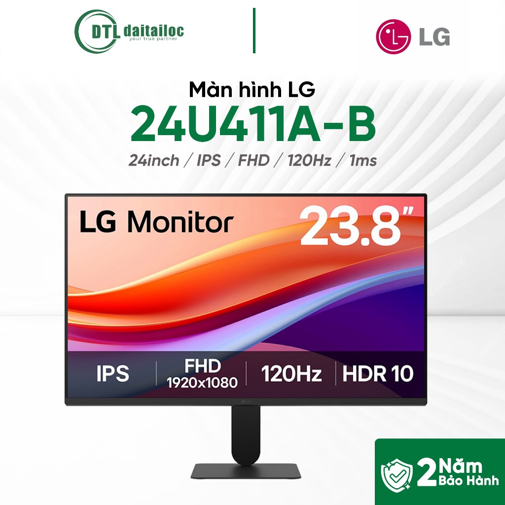 Màn hình LG 24U411A-B 24inch IPS FHD 120HZ 1ms I Chính hãng I Bảo hành 24 tháng