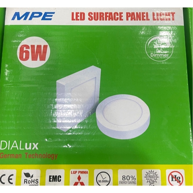 Đèn Ốp Trần Nổi Tròn Viền Trắng MPE 6W , 9W , 12W  MPE Chính Hãng