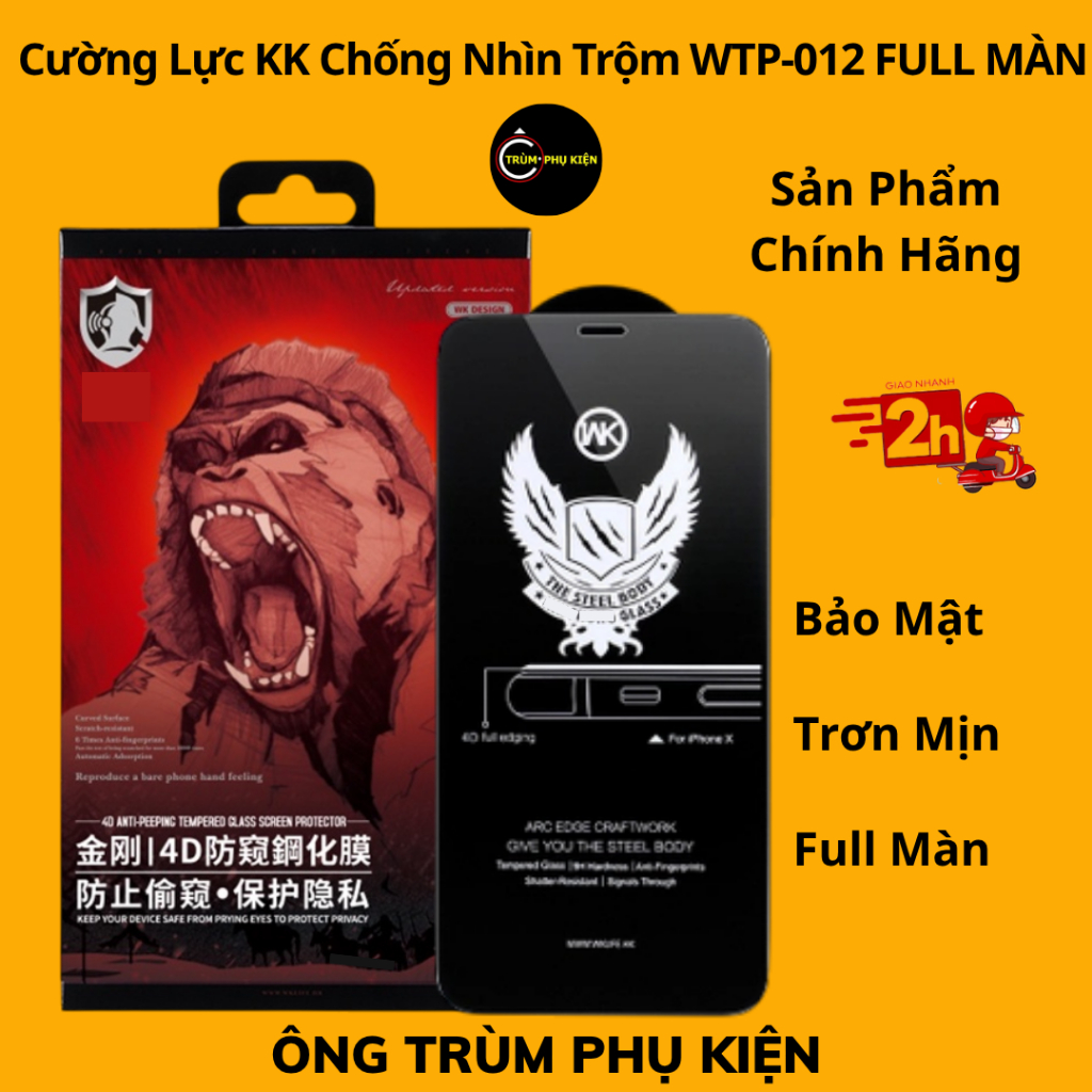 Kính Cường Lực IPhone Chống Nhìn Trộm KK Full Màn 4D 6splus/7plus/8/8plus/x/xs/11/12/13/plus/14/15/16/17/pro/promax