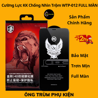 Kính Cường Lực IPhone Chống Nhìn Trộm KK Full Màn 4D 6splus/7plus/8/8plus/x/xs/11/12/13/plus/14/15/16/17/pro/promax
