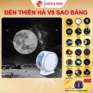  Đèn chiếu sao thiên hà V8 hiệu ứng sao băng THT đèn vũ trụ galaxy trang trí phòng ngủ có loa bluetooth làm quà tặng 