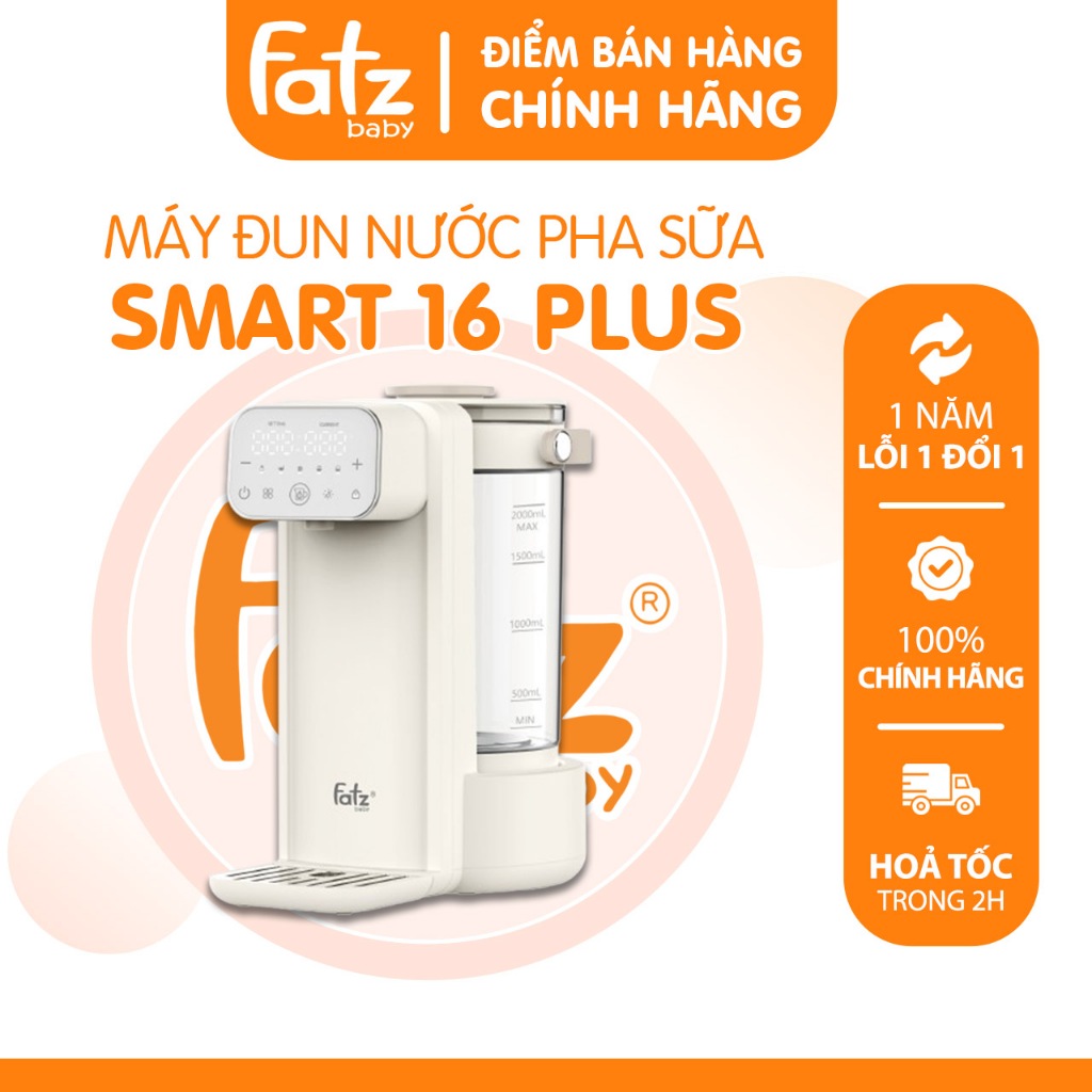 Máy đun nước pha sữa Fatz Baby Smart 16 Plus hâm nước pha sữa thông minh FB3870HB