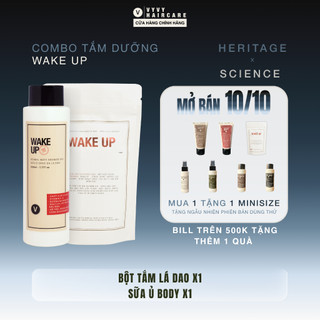  Bộ sản phẩm tắm Wake Up dưỡng trắng mịn da vyvyhaircare V 380gr 