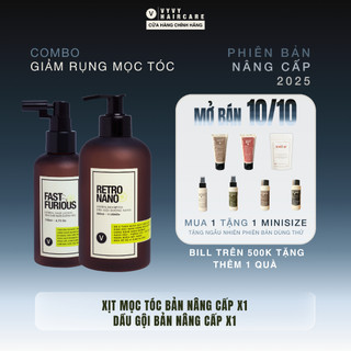  Combo4 xịt bưởi nano và dầu gội thảo dược giảm rụng kích mọc tóc vyvyhaircare V  500ml 