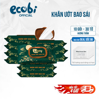  Thùng 10 gói Khăn ướt bao sái lau bàn thờ Lamy gói 30 tờ cao cấp hương Trầm làm sạch nhanh 