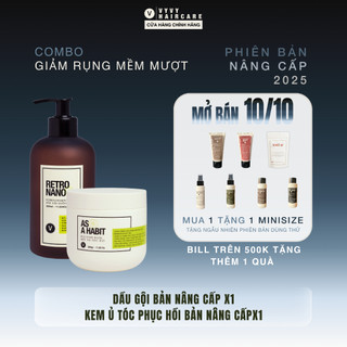  Bộ sản phẩm dầu gội thảo dược + ủ tóc tráng gương làm mềm giảm rụng tóc vyvyhaircare V  700ml 