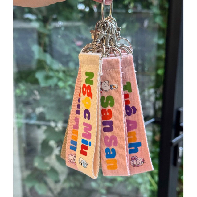 Dây móc khóa Custom tên | Keychain | Nametag in tên và sticker THEO YÊU CẦU by Old City Studio