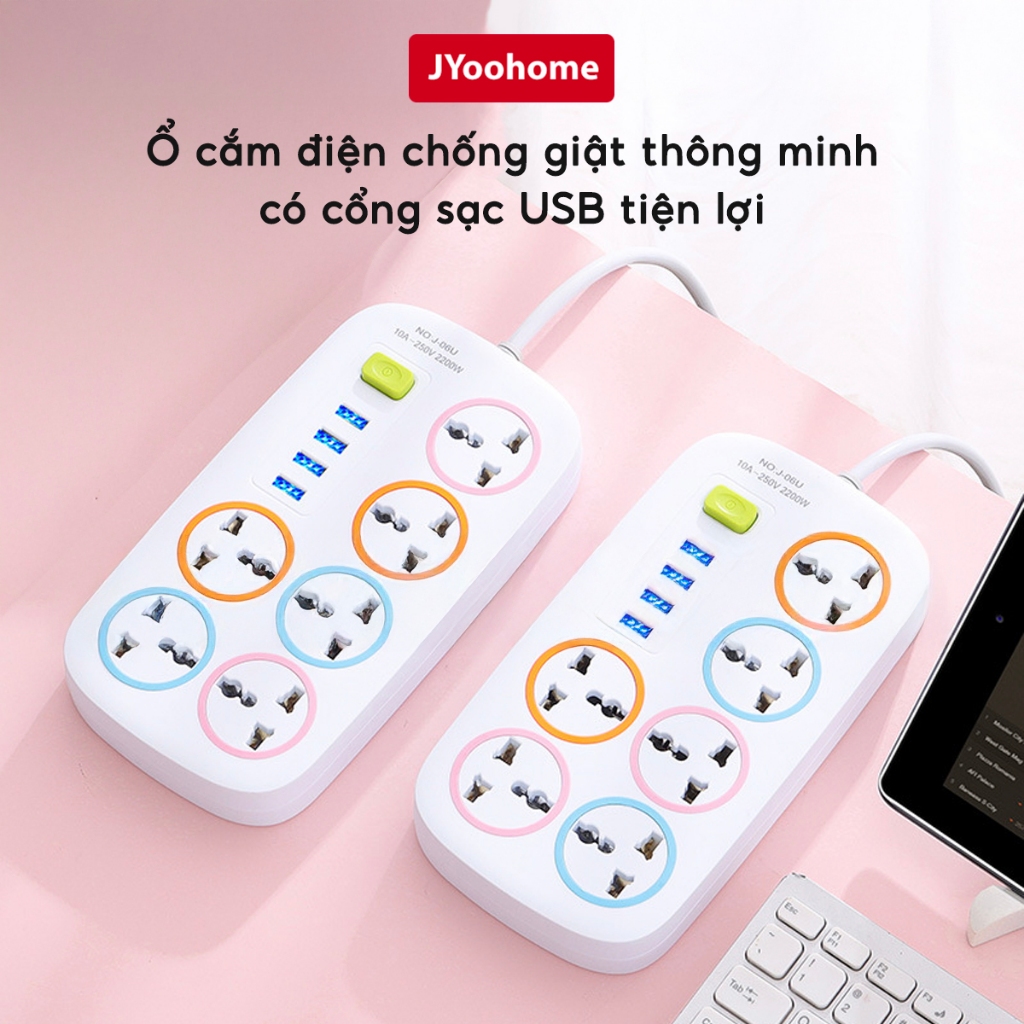 Ổ Cắm Điện Thông Minh Tích Hợp Sạc USB JYoohome Ổ Điện Chịu Tải 2200W Có Công…