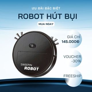 Robot Hút Bụi Lau Nhà Thông Minh SWEEPIN, Máy Hút Bụi Thông Minh Tự Động Cho Gia Đình