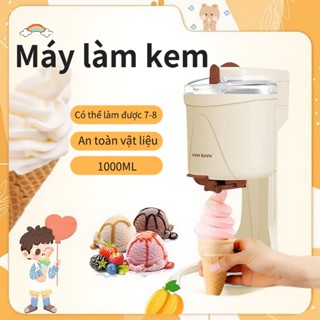 Máy làm kem cuộn hình nón máy làm kem aiskrim mini Hoàn toàn tự động cho gia đình Máy làm bánh tráng miệng