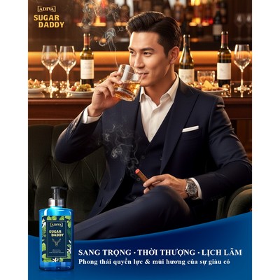 Combo 2 Chai Sữa Tắm  Hương Nước Hoa Kháng Khuẩn ADIVA Sugar Daddy (400ml/Chai)
