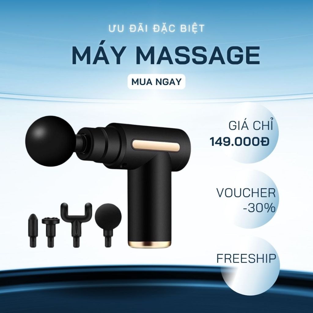 Máy Đấm Lưng Massage Cầm Tay Gun Mini, Máy Massage Cầm Tay Mini Toàn Thân 6 Cấp Độ Chuyên Sâu Đa Năng - DL2 Hot