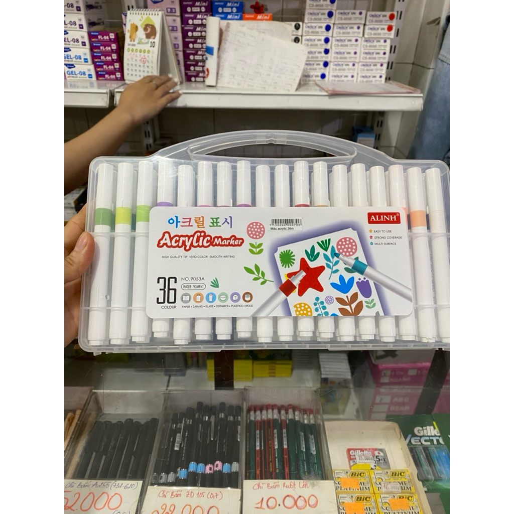 Bút lông acrylic 36 màu, bút lông acrylic, vẽ trên mọi chất liệu