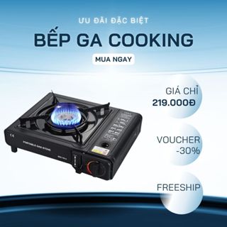 Bếp ga mini du lịch cooking bếp gas sản xuất bằng thép không gỉ chịu nhiệt độ cao chống cháy nổ an toàn