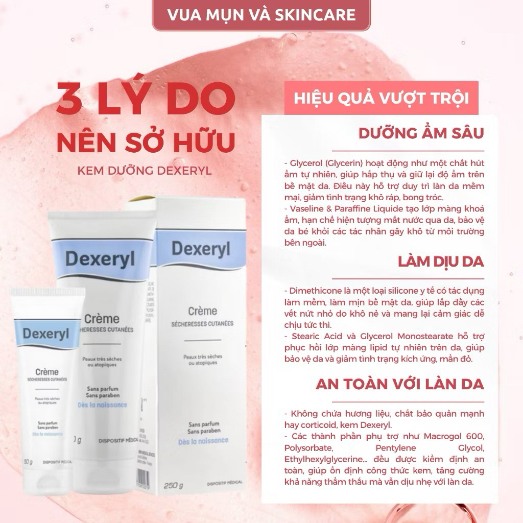 Kem Dưỡng Da Chống Nẻ Pháp Dexeryl Crème 50g Chính hãng