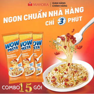  Combo 15 Gói Wow Pasta Mì Ý ăn liền vị phô mai gói 80g  gói 
