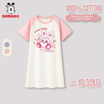 Váy bé gái BOBDOG chất liệu cotton thoáng mát in hình dễ thương V01 cho bé