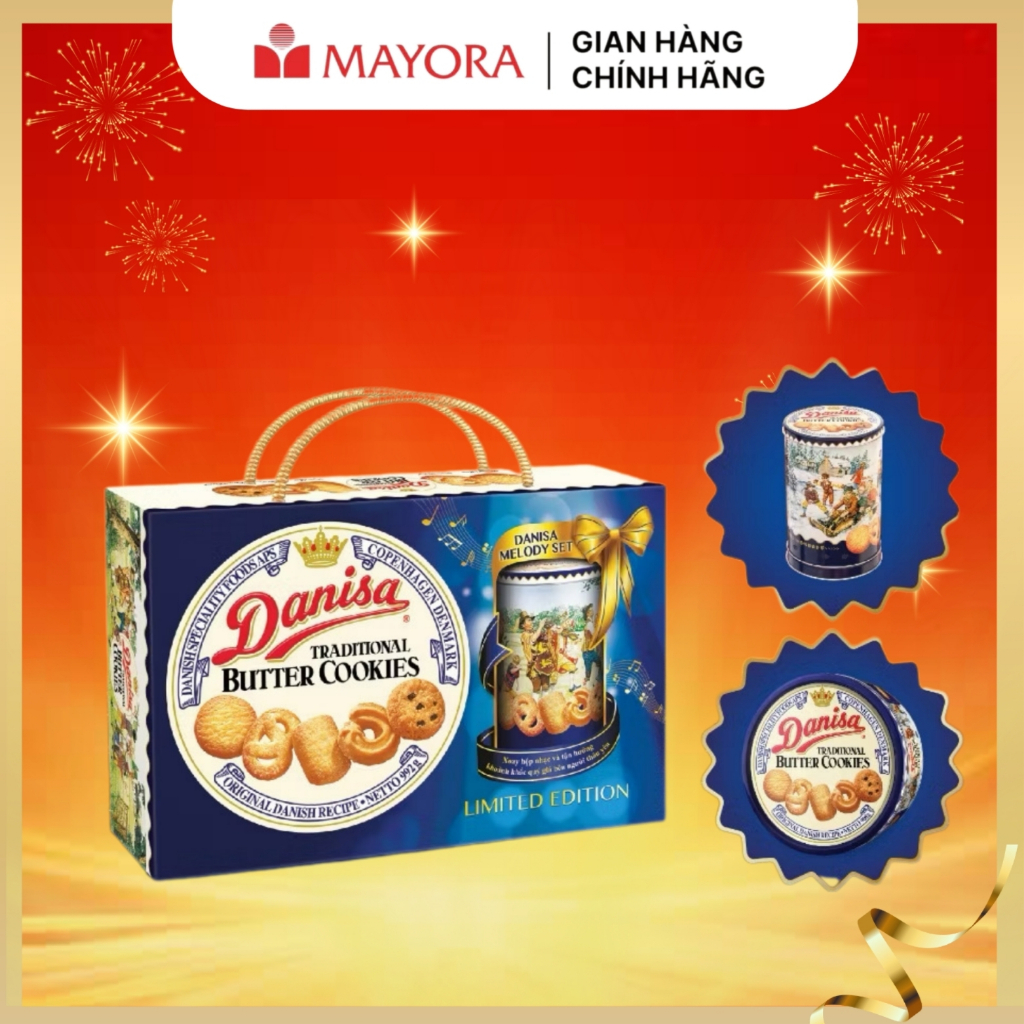 [Phiên Bản Giới Hạn] Hộp Quà Bánh Quy Mayora Danisa Melody Hộp Nhạc 992G (Limited)