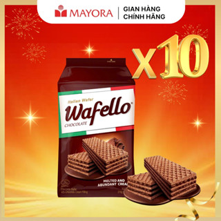  COMBO 10 BÁNH XỐP WAFELLO CHOCOLATE 210G 