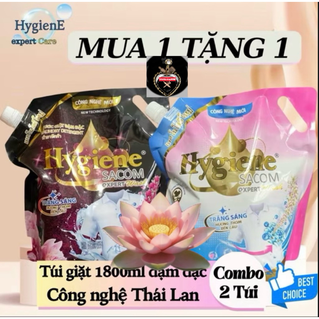 Thùng 2 Túi Nước giặt xả cao cấp Hygiene công nghệ thái(3L6)