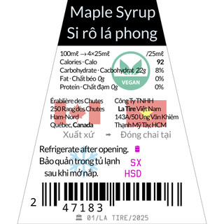 🇨🇦 Maple Syrup 100ml ✦ Vegan 🌱 Organic