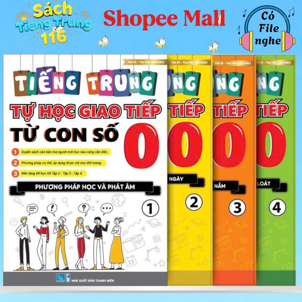 Trọn Bộ Sách Tự Học Giao Tiếp Tiếng Trung Từ Con Số 0 dành cho người mới bắt đầu