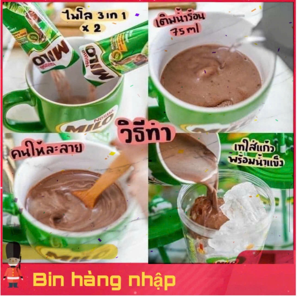 Bột sữa milo lốc 48 gói hàng thái lan