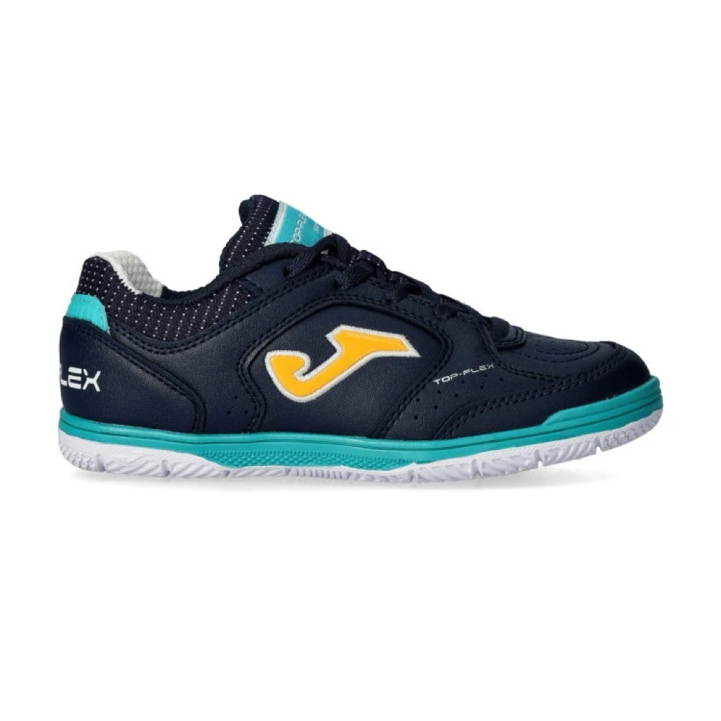 Giày đá bóng trẻ em Joma Top Flex IC navy logo cam – đế IC sân trong nhà