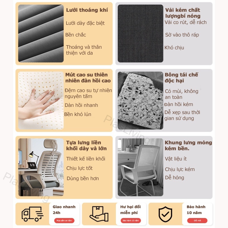 Ghế văn phòng Ghế học tập tại Tựa Lưng Lưới Cao Cấp Cực Kỳ Thông Thoáng Và Sạch Sẽ  đau lưng ổn định | BigBuy360 - bigbuy360.vn