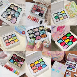  Set gel dặm ombre khay 9 màu + khay thạch cao đủ tone màu hot - Nguyễn Thúy Hà 