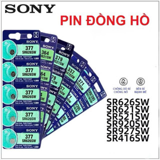 Vỉ 5 Viên Pin Đồng Hồ SONY đủ mã SR416/ SR626 / SR621 / SR521 / SR920 / SR927 / 1,55V
