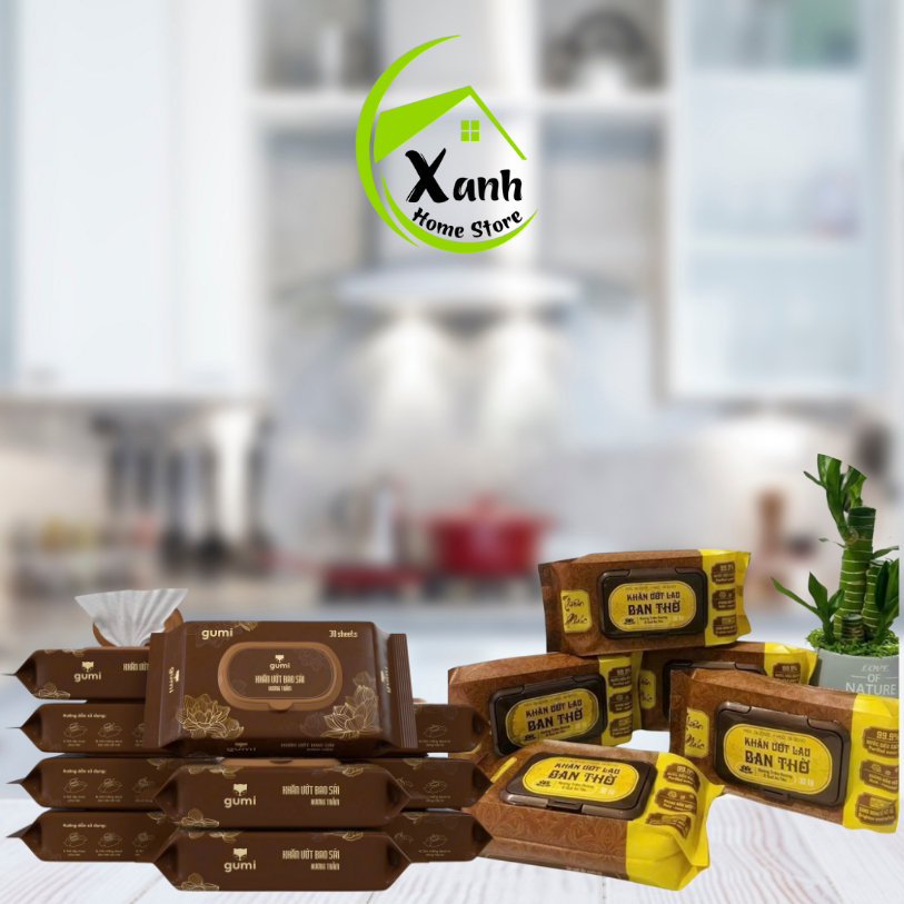 Khăn Ướt Bao Sái Hương Trầm Gumi Lau Bàn Thờ GD91 - Khăn Uớt Lau Đồ Thờ Hương Trầm Thiên Phúc GD92