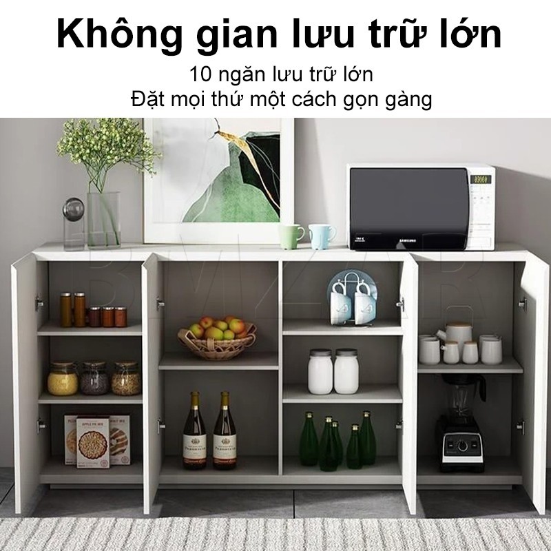 BMZAR Tủ Buffet Tủ Đựng Đồ Đa Năng Gỗ MDF Chống Thấm Đồ Gia Dụng Dung Lượng Lớn Cho Phòng Khách Bếp | BigBuy360 - bigbuy360.vn
